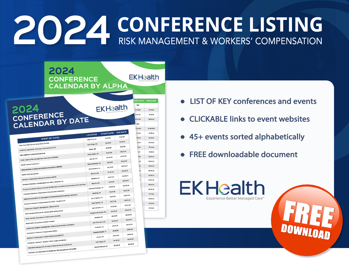 2024 Workers Comp Conference Listing EK Health